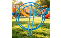 Easy to Install Hoop Toy with Rods Plastic Coordination Training Hoop Cylindrical Fitness Hoop Smooth for Children, Toddlers, Home, Classroom