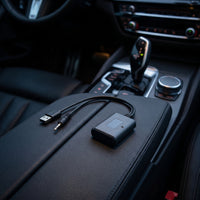 Car Adapter Compact Adapter with Audio Input Plug Stable Connection for Commuters