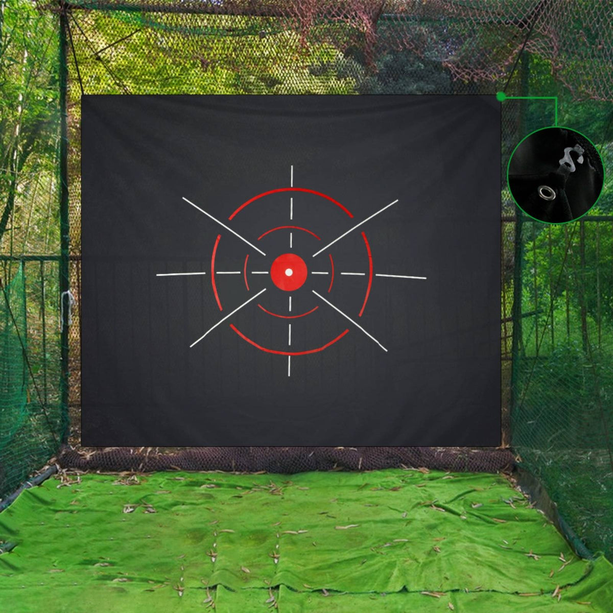 Golf Training Cloth Hanging Target Cloth with Grommets Large for Golfers, Beginners, Backyard
