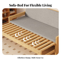 Pull-out Design Extendable Daybed Space-Saving Sofa Bed Multi-Functional Sleeper Couch Long-Lasting Frame for Apartment Dwellers, Students, Homeowners, Small Areas, Bedroom, Office