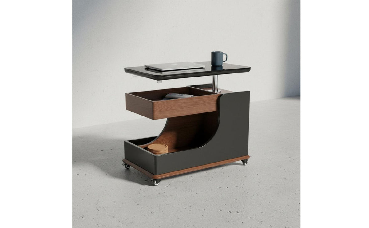 Adjustable Height Convertible Coffee Dining Table Space Saving Expandable Coffee Table with Storage Two-wayUse Living Room Furniture for Small Areas