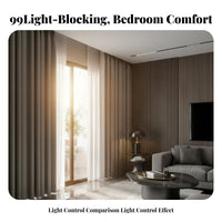 Heat Insulating Thermal Insulated Blackout Drape Sun Protection Solid Color Blackout Curtain Energy Saving Window Treatment Multiple Hanging Designs for Light Sleepers, Overnight Workers Workers, Homeowners, Bedroom, Living Room, Office, Nursery