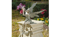 Resin Fairy Figurine Winged Fairy Statue Whimsical Garden Statue with Wings Detailed for Fantasy Lovers, Gardeners, Patio, Planter