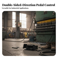 Momentary Action Double Pedal Foot Switch Self-Resetting Industrial Machine Foot Switch Hands-Unrestricted Operation Electrical Component Safety Guard for Metalworkers, Technicians, Workshop, Workshops, Factories, Factory