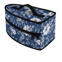 Zippered Iron Storage Bag Top Handle Floral Iron Bag Black Trim