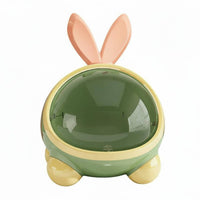 Hare Ear Storage Box Desktop Hare Organizer Dust-Resistant Bunny Shaped Container for Kids, Girls, Bedroom, Vanity, Kitchen Counter