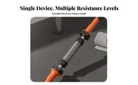 Non-Slip Grip Adjustable Power Twist Bar Easy Adjustment Coil Resistance Arm Exerciser Long-Lasting Steel Springs Coil Arm Strength Bar Portable Design for Men, Women, Beginners, Home Gym, Office