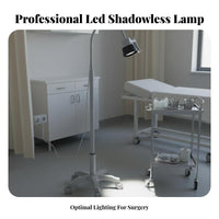 Adjustable Brightness Mobile Examination Lamp Flicker-without Flicker LED Medical Exam Light Easy Assembly LED Gooseneck Procedure Light for Surgeons, Dentists, Veterinarians, Hospital, Operating Room, Medical Practice, Beauty Salon