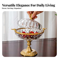 Faceted Lidded Serving Bowl Candy Bowl