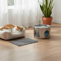 Leakproof Automatic Feline Water Fountain USB Powered Stainless Steel Feline Fountain Replacement Filters Included for Cats, Dogs