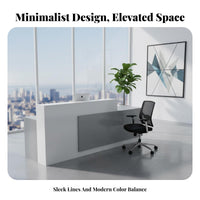 Simple Cashier Counter Versatile Company Front Counter Spacious Countertop Modern Reception Desk for Cashiers, Shopkeepers, Boutique, Cafe, Restaurant