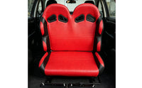 Kart Seat with Slide Rails Contoured Seat with Brackets Textured for Hobby Builders, Child's Vehicle Builds