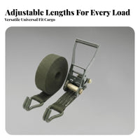 Thickened Ratchet Strap Wear-Resistant Ratchet Tightener Strap Easy To Use for Truck Drivers, Movers, Moving, Warehouses, Roof Rack Securing