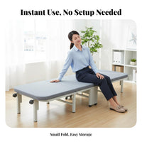 Foldable Design Folding bed Space-Saving Adjustable Reclining folding bed with pad Easy Setup Lounge Chair space-saving Storage for Office Workers, College Students, Indoors, Hospital, Travel, Camping