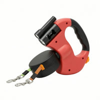 Dual Dog Retractable Leash Comfortable for Daily Walks, Park