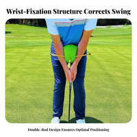 Molded Body Light Green Golf Wrist Coach Golf Swing Training Aid Seam down the Middle Sports Gear Shiny Gold
