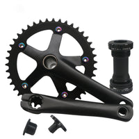 Bike Crankset with Bottom Bracket 130 Crankset with Bottom Bracket High-Strength for Commuters