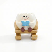 Cute Planter with Rocking Chair Base Whimsical Rocking Chair Planter Playful Succulent Pot Happy for Office, Shelf