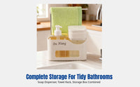 Soap Dispenser, Press Storage Box, Towel Rack Organizer, Modern Bathroom Kitchen Countertop