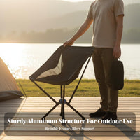Easy Assembly Collapsible Moon Chair High Load Capacity Lightweight Folding Chair Heavy Duty Aluminum Frame Camp Seat Ergonomic Design for Campers, Backpackers, Travelers, Picnic, Picnics, Fishing, Backyard