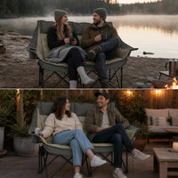 Portable Double Moon Chair for Outdoor Camping and Garden Lounging