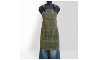 Waxed Canvas Work Apron Stain-Resistant Heavy Duty Waxed Canvas Apron Customizable Fit for Artists, Baristas, Garage