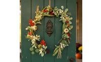 Autumn Garland with Pumpkins Vivid Fall Garland Colorful Artificial Maple Foliage & Branch for Doorway