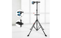 Foldable Bike Repair Stand Tripod Two-Wheeler Repair Stand Adjustable Two-Wheeler Workstand Portable for Home Mechanics, Cyclists, Garage, Workshop