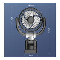 Compact Dashboard Fan Rotatable Mini USB Fan Lightweight Personal Cooling for Car Interior, Home Use
