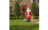 Outdoor Inflatable Santa with Dog Quick Inflation Santa with Dog Inflatable Whimsical Christmas Inflatable Easy to Use for Lawn