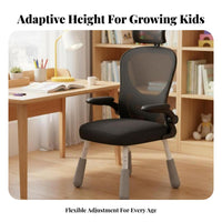 Adjustable Height Ergonomic Kids Study Chair Stable Frame Student Seat Breathable spinerest children's Furniture Soft Padding for Students, Girls, Parents, Studying, academic tasks, at a Desk, Bedroom