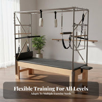 5 Pieces Pilates Reformer Luxury Reformer Set Multi-Level Adjustment 5 Piece Pilates Studio Equipment Fully Adjustable Luxury Reformer Reformer Combo