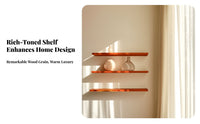 Space-Saving surfacemounted Wood board Sturdy vertical surface Shelf adaptable Display shelf Minimalist Design for Decor aficionados, property owners, Living Room, Bedroom, Hallway, Kitchen