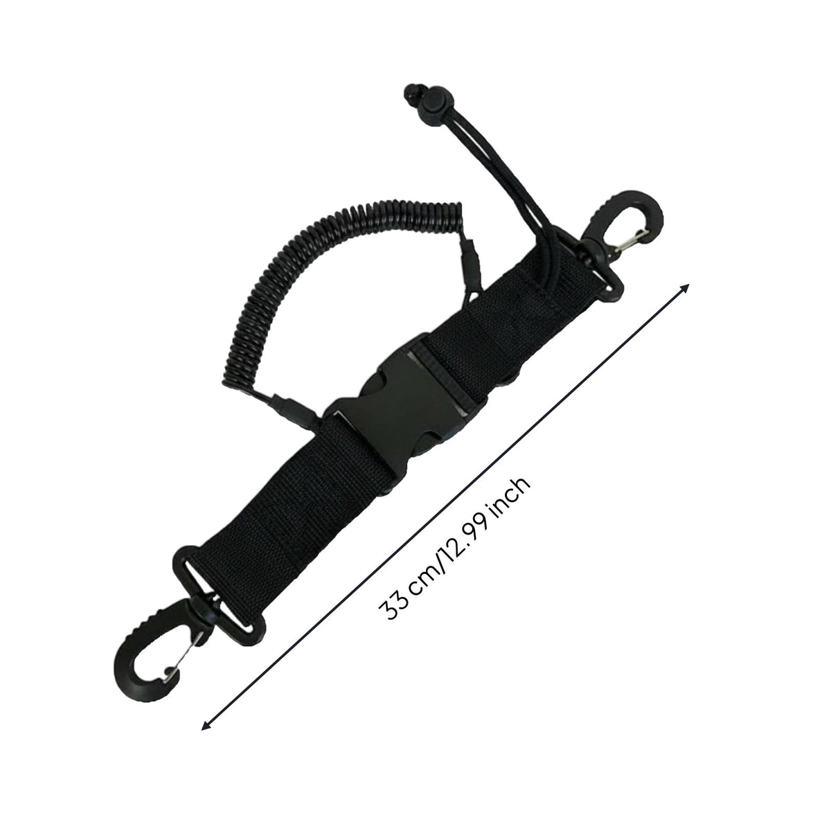 Heavy Duty Freedive Safety Cord Retractable Anti-Loss Rope Coiled Dive Tether for Freedivers, Divers, Freediving, Deep Sea, Diving