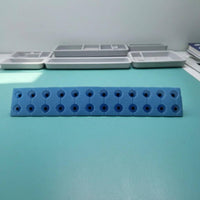 2 Pieces Molded Segment Lines Keyboard Key Strip Rectangular Conductive Rubber Strip Blue