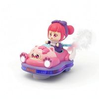 Bumper Car Toy with Spray Interactive Electric Bumper Car Toy Battery Operated Light-up for Children, Playroom, Nursery
