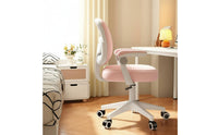 Kids Swivel Chair with Flip up Arms Posture Correcting Ergonomic Student Chair Breathable Mesh Back Children's Furniture for Students, Home Office