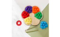 Hands-On Training Color Sorting Toy Set Eco-Friendly Materials Fluffy Ball Sorting Game Fine Movement Skills Toy for Preschoolers