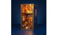 DIY Shelf Vignette Kit Wizard-Themed Miniature House Set Handcrafted Desktop Model with Shelves for Hobbyists, Desk