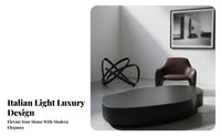 Bean Shaped Coffee Table Minimalist design Storage Coffee Table Italian Inspired Sturdy Construction for Families, Adults