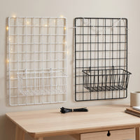 Ins Style Grid Wall Storage Rack with Photo Display for Room Decor