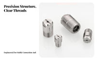 Stainless Metal Rectangle Nozzle Wide Angle Solid Cone Nozzle Rust-Resistant Flat Fan Spray Tip for Cooling Systems, Fire Suppression