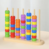 Educational Approach Wooden Peg Board Bead Game Fine Motor Bead Matching Toy Hand-Eye Coordination Wooden Peg Board with Beads Stacking for Toddler Boys and Girls, Toddlers, Preschoolers, Home, Classroom