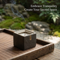 Ceramic Ash Catcher for Home Decoration, Heat Resistant Ash Catcher Tray with Removable Compartment, Handcrafted Rustic Censer for Meditation Room,