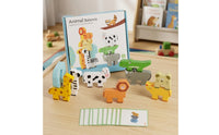 Animal Balance Blocks Montessori Wooden Stacking Game for Preschoolers