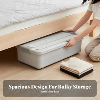 Rolling Storage Bin Large Capacity Organizer Box Wheeled Design for Car Owners