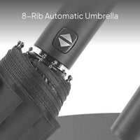 Automatic Windproof Folding Umbrella, 8-Rib Large Cover