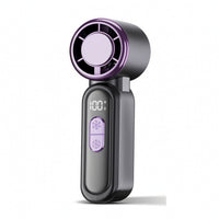 Mini Handheld Fan with Digital Display Pocket-Sized for Outdoor, Desk, Commuters