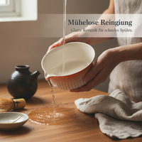 Japanese Matcha Tea Ceremony Set with Spouted Bowl and Bamboo Whisk