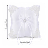 Satin Wedding Band Pillow Elegant Band Bearer Pillow Soft Easy to Carry for Bride